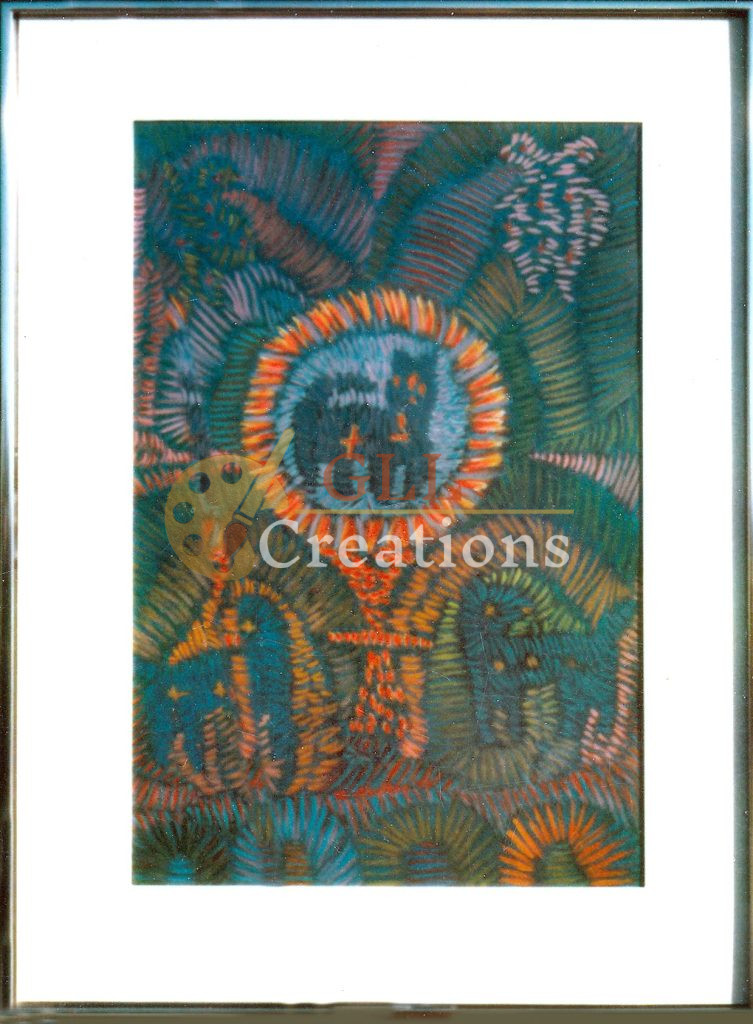 Vibrant Aura with Symbolic Forms
