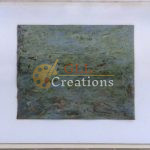 Textured Green and Blue Abstract Study
