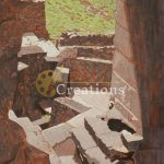 Ancient Stone Passageway with Green Vista