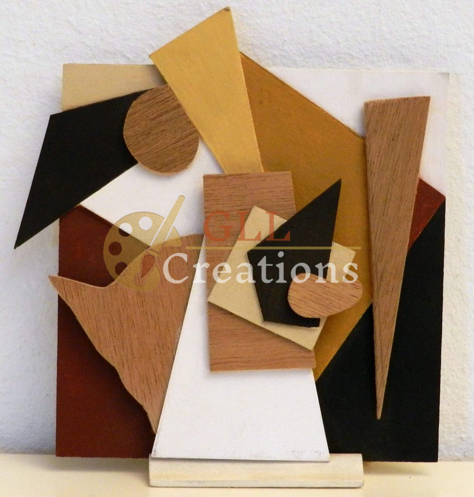 Dynamic Wood & Paper Abstract Relief