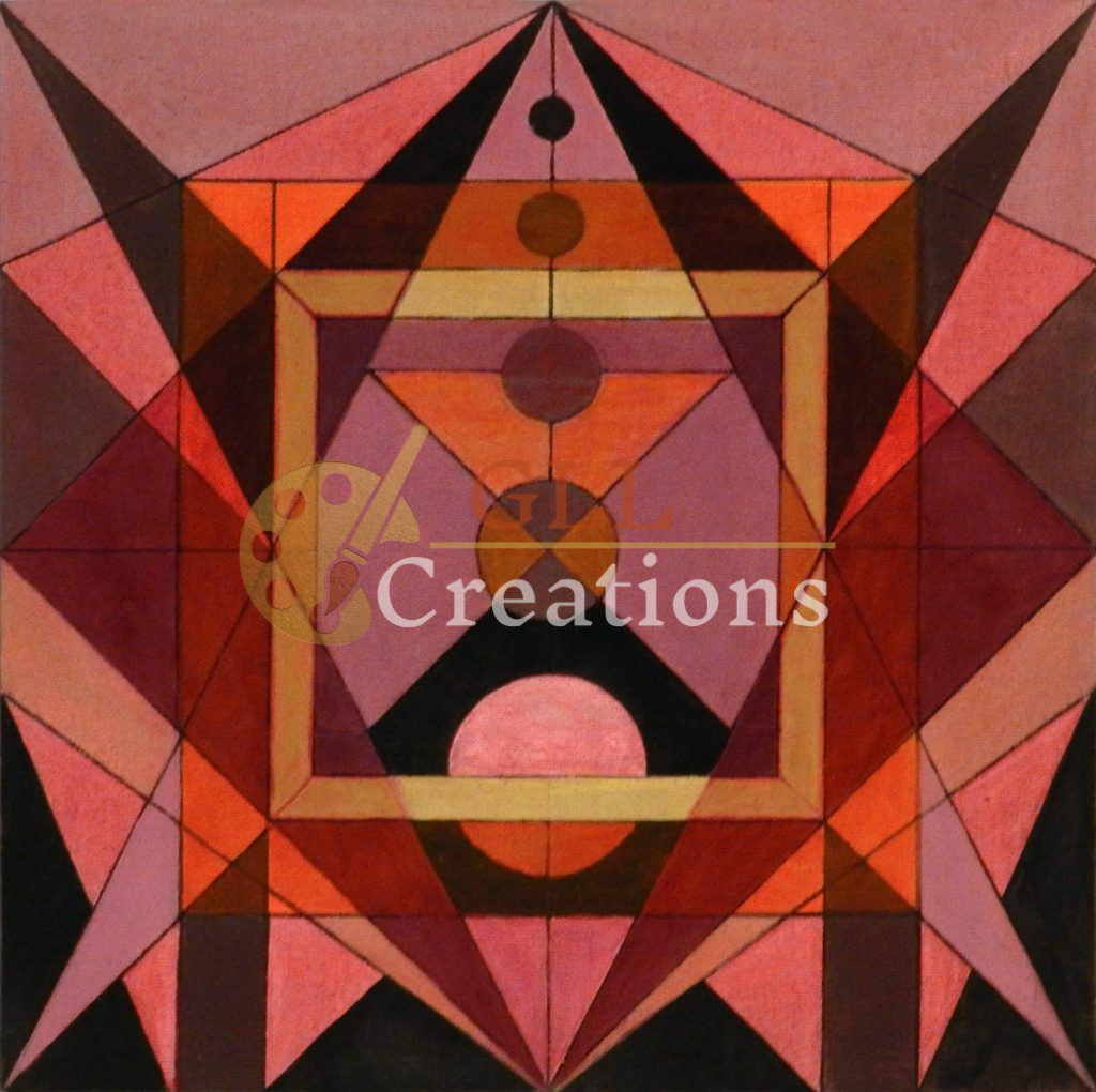 Symmetrical Abstract Geometric Composition