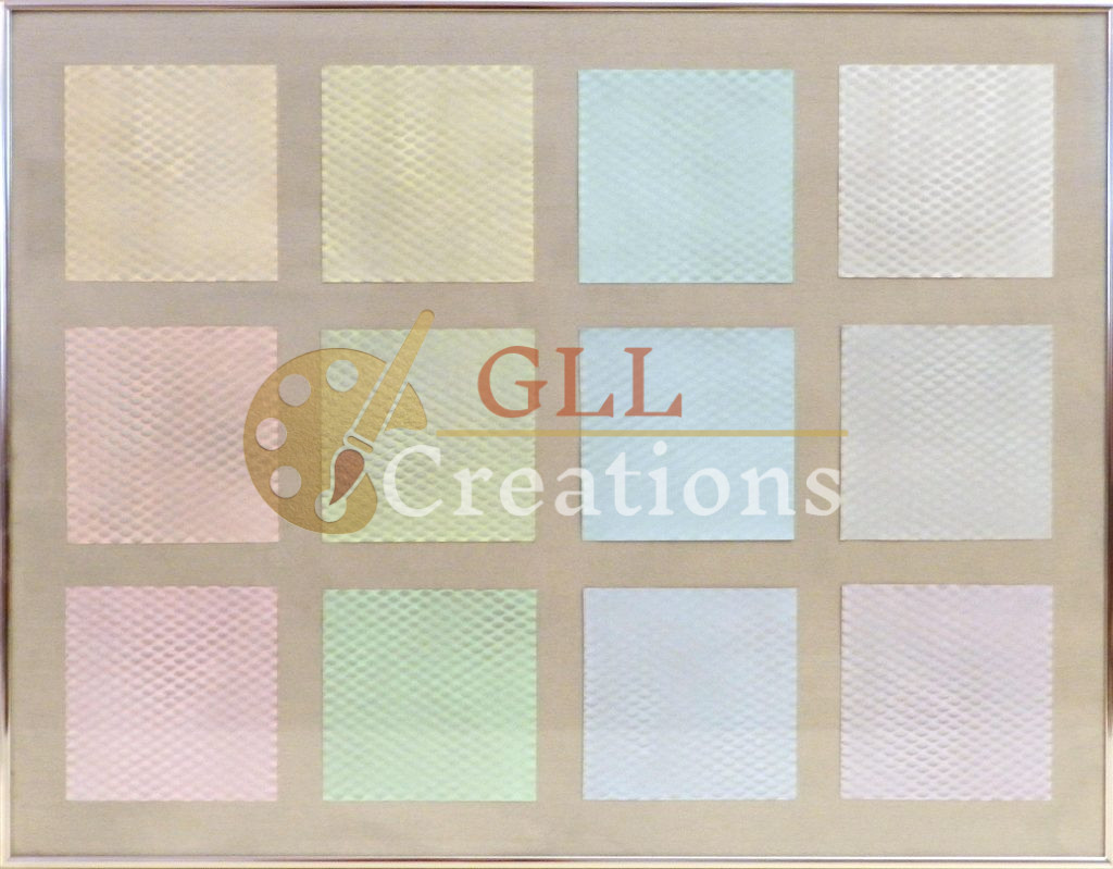 Twelve Pastel Textured Rectangles