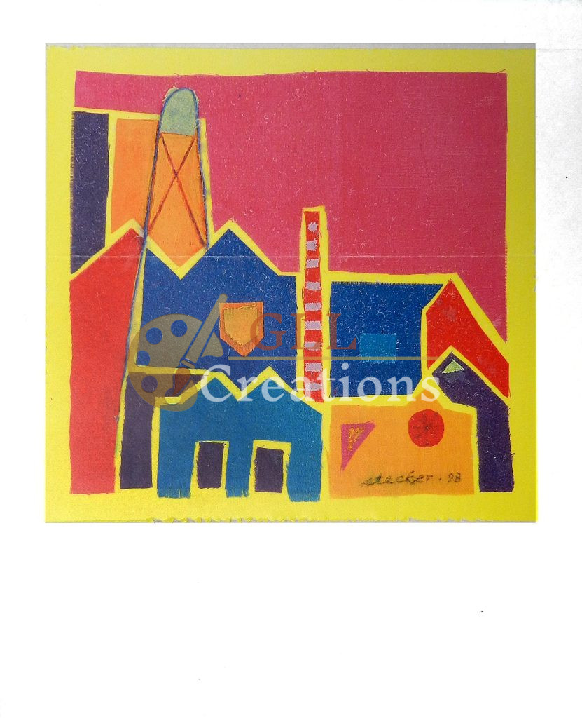 Untitled Small Acyrlic House2 On Yellow 8534535462 O