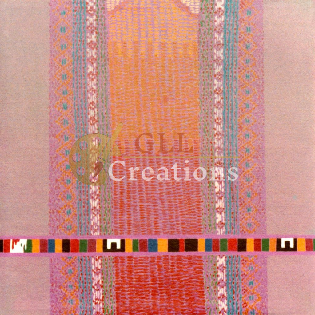 Abstract Composition with Woven Texture
