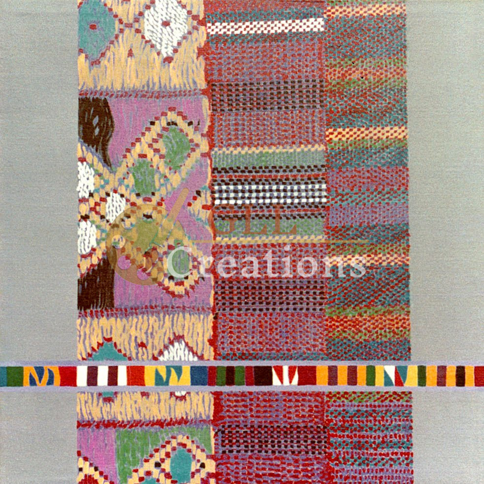 Woven Mosaic of Colors and Textures